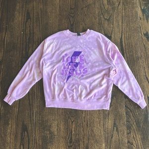 Pink & purple tye dye sweatshirt (love like Jesus)